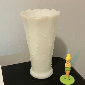 Elegant White Milk glass Vase  .